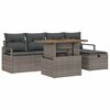 vidaXL Set Divano da Giardino 6 pz Grigio polyrattan