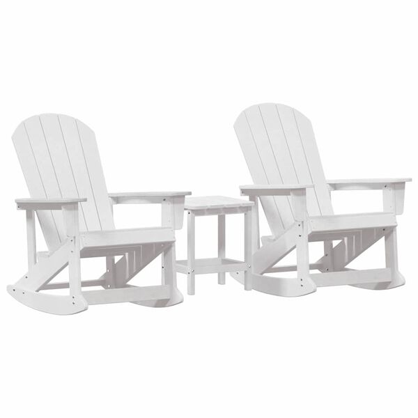 vidaXL Set Lounge da Giardino Bianco HDPE
