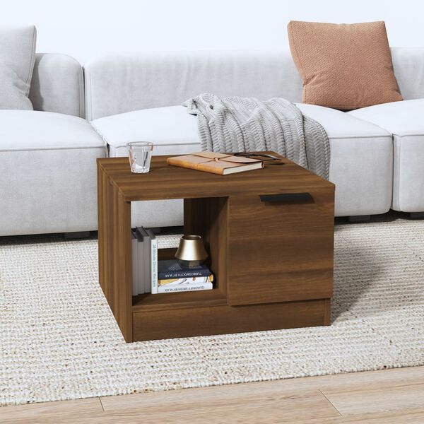 vidaXL Tavolino da Salotto Rovere Marrone 50x50x36cm Legno Multistrato