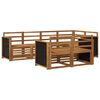vidaXL Set divano sezionale 6 pcs Naturale Legno di Acacia Massello
