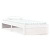vidaXL Giroletto Bianco in Legno Massello 75x190 cm Small Single