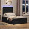 vidaXL Letto con contenitore e LED Nero 120 x 200 cm Poliestere