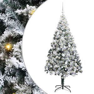 vidaXL Albero di Natale artificiale con 300 LED Bianco 180 cm