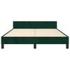 vidaXL Giroletto senza Materasso Verde Scuro 140x190 cm in Velluto