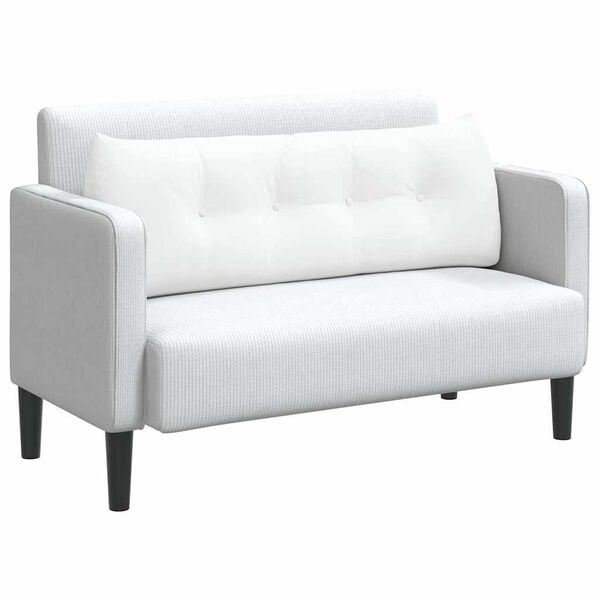 vidaXL Cuscino per Schiena Bianco 140 x 24 x 50 cm Tessuto