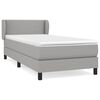 vidaXL Giroletto a Molle con Materasso Grigio Chiaro100x200 cm Tessuto