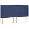 vidaXL Letto a Molle con Materasso e LED Blu 160x200 cm in Tessuto