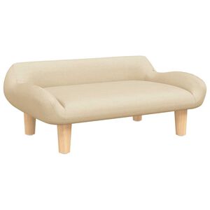 vidaXL Divano per Bambini Crema 70x40x24 cm in Tessuto