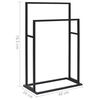 vidaXL Portasciugamani Autoportante Nero 48x24x78,5 cm in Ferro