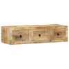 vidaXL Mobile TV a Parete 100x32x25 cm Legno Grezzo Massello di Mango