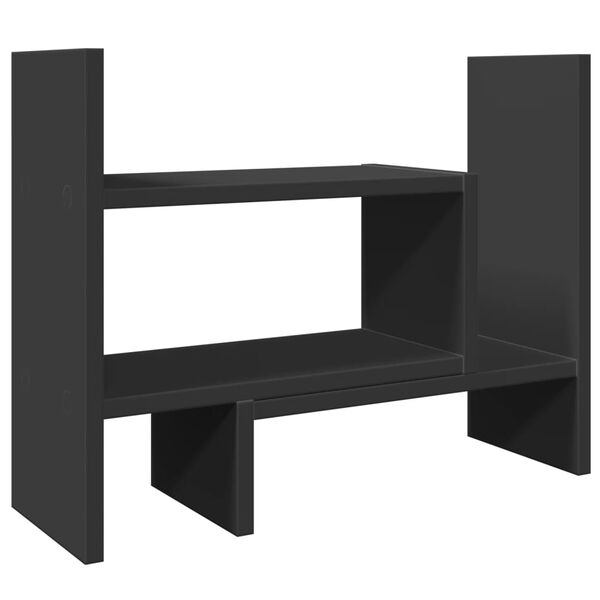 vidaXL Organizer da Scrivania Nero 38,5x17x39 cm in Legno Multistrato