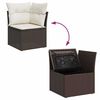 vidaXL Set Divano da Giardino 7 pcs Marrone Poly Rattan