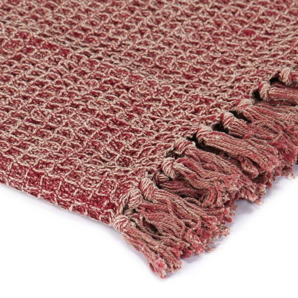 vidaXL Copriletto in Cotone 220x250 cm Rosso Borgogna