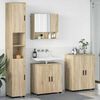 vidaXL Set di mobili per il bagno con porta 4 pcs Rovere Sonoma