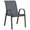 vidaXL Set Bistro da Giardino 3 pcs Grigio Acciaio
