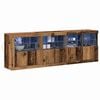 vidaXL Madia LED Legno vecchio 202 x 37 x 67 cm Legno multistrato