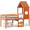 vidaXL Letto a Soppalco con Tetto Cera 90x190cm Legno Massello di Pino