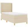 vidaXL Letto a molle con strisce LED Crema 100 x 200 cm Tessuto