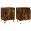 vidaXL Comodini Rovere Fumo 2 pz 40x30x50 cm in Legno Multistrato