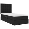vidaXL Letto con contenitore e LED Nero 100 x 200 cm Poliestere