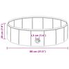 vidaXL Piscina Pieghevole per Cani Blu 80 x 80 x 20 cm PVC