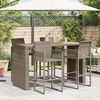 vidaXL Tavolo Bar da Giardino Piano in Acacia 185x80x110 cm Polyrattan