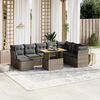 vidaXL Set Divano da Giardino 9 pz con Cuscini Grigio in Polyrattan