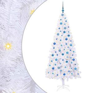 vidaXL Albero di Natale artificiale Bianco 210 cm PVC e Acciaio