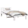 vidaXL Struttura del letto Bianco 75 x 190 cm Pino massello