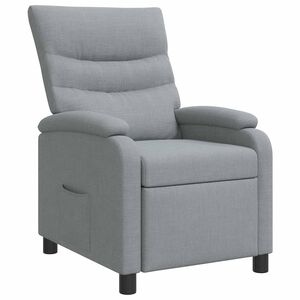 vidaXL Poltrona reclinabile Grigio Chiaro Tessuto