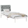 vidaXL Letto con Testiera Rivestita con testiera Bianco 80 x 200 cm