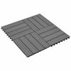 vidaXL Piastrella per Decking 11 pcs Grigio 30 x 30 cm WPC