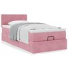 vidaXL Struttura Letto Pouf con Materasso Rosa 80x200 cm Velluto