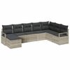 vidaXL Set di divani con cuscino 7 pcs Grigio chiaro polyrattan