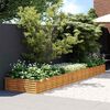 vidaXL Fioriera Rialzata da Giardino 482x100x36 cm in Acciaio Corten