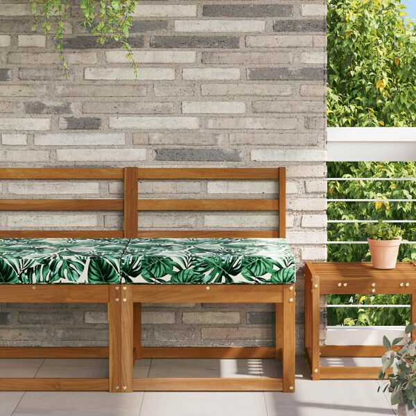 vidaXL Cuscino per divano da esterno Motivo Foglia 60 x 60 x 8 cm