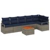 vidaXL Set Divano da Giardino 7 pz Grigio polyrattan