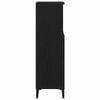 vidaXL Mobile da Bagno Rovere Nero 30 x 30 x 100 cm Legno multistrato