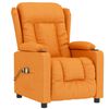 vidaXL Poltrona Alzapersona Massaggiante Giallo Scuro in Tessuto