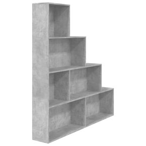 vidaXL Libreria/Divisorio Grigio Cemento 155x24x160 Legno Multistrato