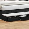 vidaXL Cassetti per letto Rovere Nero 200 x 36,5 x 16,5 cm