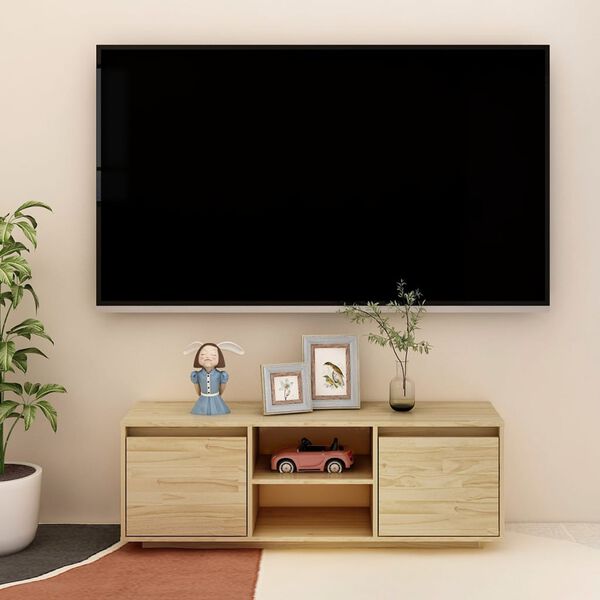 vidaXL Mobile Porta TV 110x30x40 cm in Legno Massello di Pino