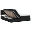 vidaXL Letto con Contenitore con testiera 2 pz Nero Pelle Sintetica