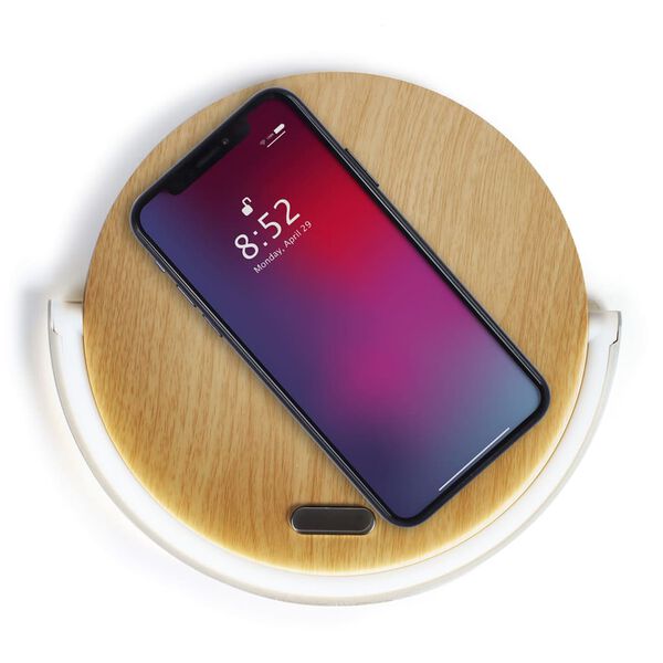 Livoo Lampada da Comodino 2 in 1 Touch 10 W in Legno