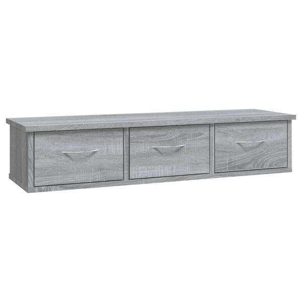 vidaXL Mobile a Muro Grigio Sonoma 88x26x18,5 cm in Legno Multistrato
