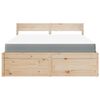 vidaXL Letto con Cassetti e Materasso 140x200 cm Legno Massello Pino