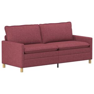 vidaXL Divano Rosso Vino Tessuto
