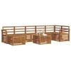 vidaXL Set divani 8 pcs Naturale Legno di Acacia Massello