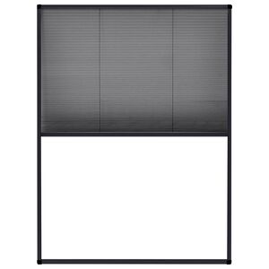 vidaXL Zanzariera Plissettata Finestre Alluminio Antracite 60x80 cm