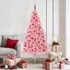 vidaXL Albero di Natale artificiale con luci integrate Rosa 180 cm PVC